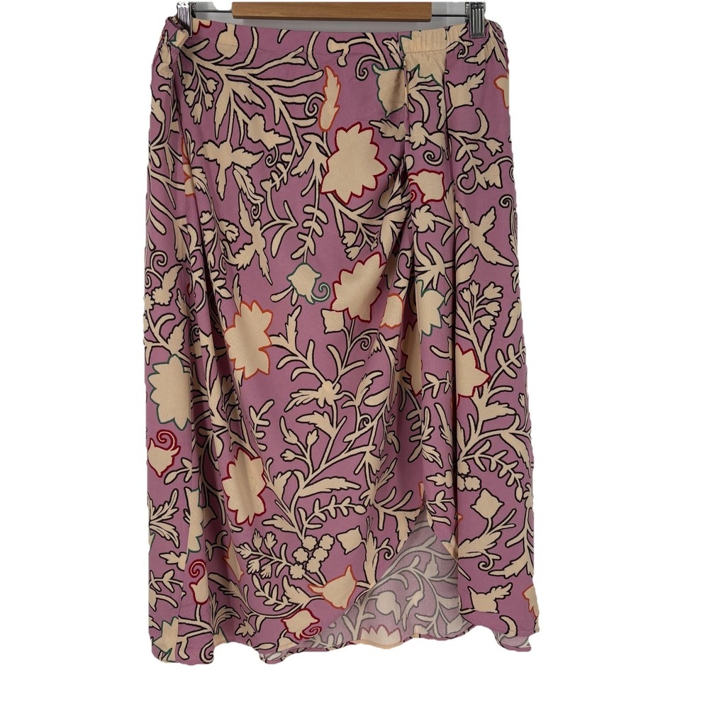 Knox Rose Womens Abstract Floral Midi Skirt Size XXL Lightweight Scandi